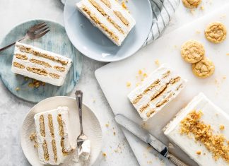 Snickerdoodle Icebox Cake snickerdoodle icebox cake on marble sliced recipe baking