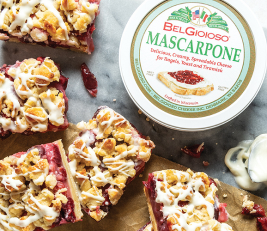 Cherry-Ricotta Bars with Lemon-Mascarpone Glaze