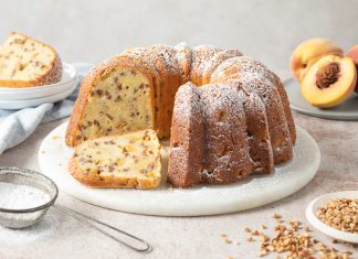 Pecan-Peach Pound Cake Pecan-Peach Pound Cake