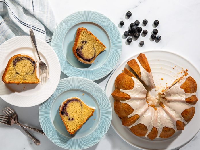 Blueberry Swirl Pound Cake