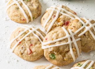 Glazed Fruitcake Cookies