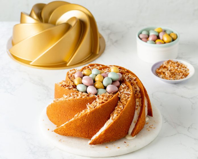 Almond Bundt Cake with Coconut Glaze