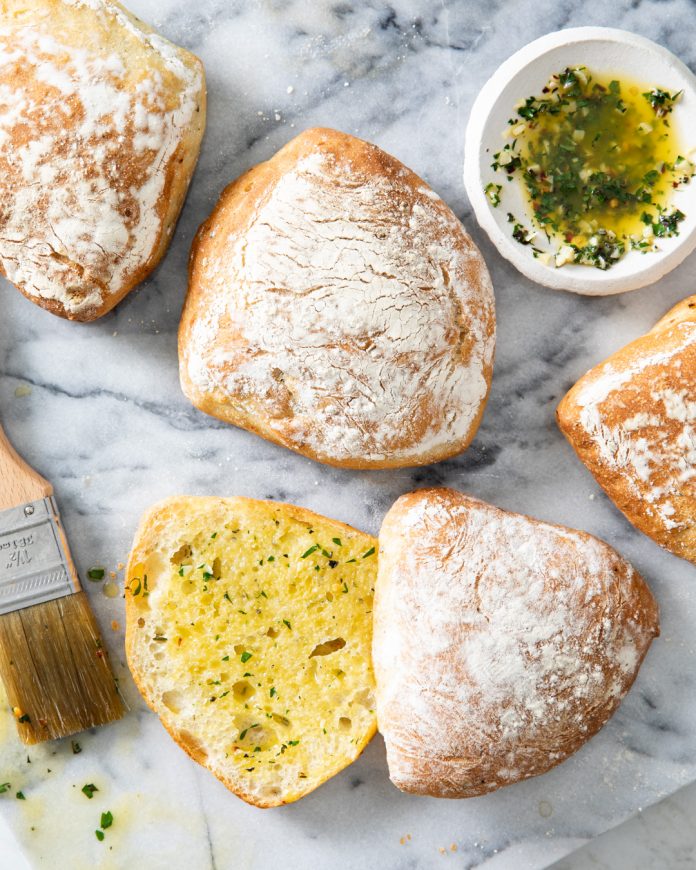 onion herb ciabatta
