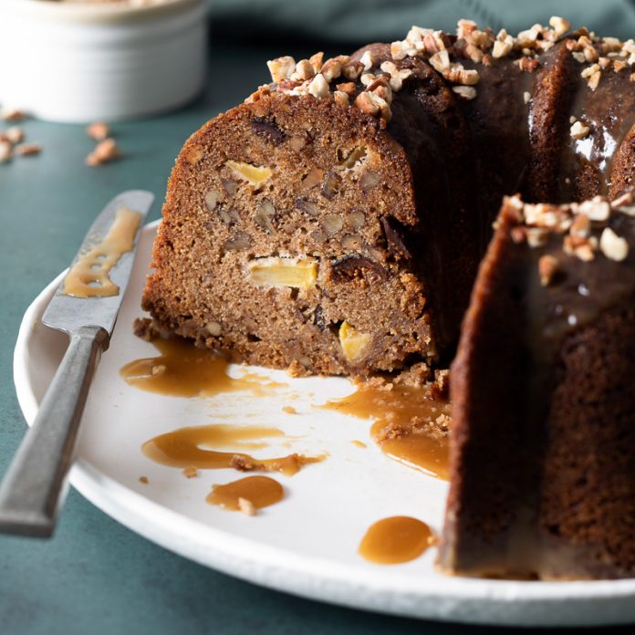 Fig and Apple Dapple Bundt Cake