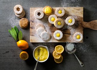 Linzer Cookies with Meyer Lemon Curd Linzer Cookies with Meyer Lemon Curd