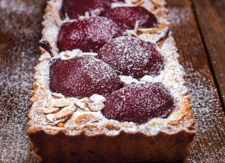 Red Wine-Poached Pear Tart Red Wine-Poached Pear Tart