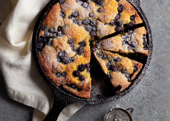 Blueberry-Cornmeal Skillet Cake