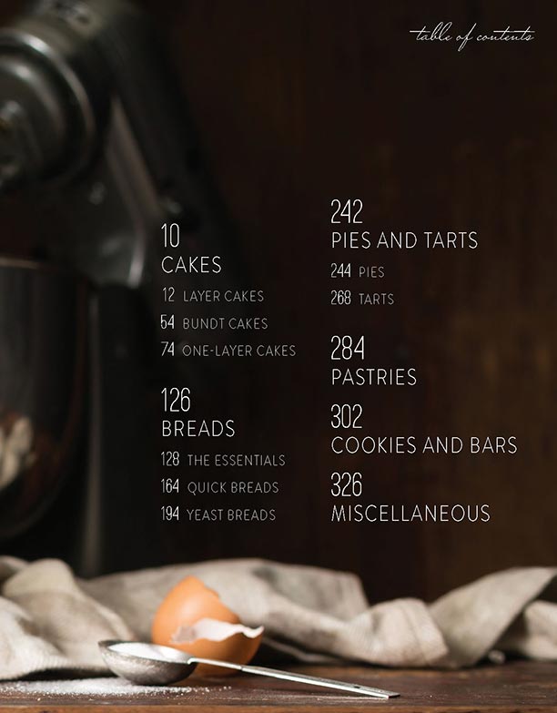 Bake from Scratch Book Table of Contents