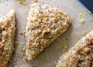 Lemon Ricotta Poppy Seed Scones Lemon Ricotta Poppy Seed Scones with Poppy Seed Streusel - Bake from Scratch Bread Collection