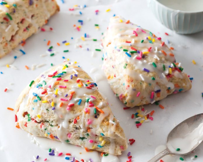 Birthday cake Scones