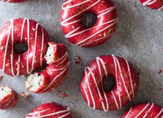 Triple-Berry Cake Doughnuts