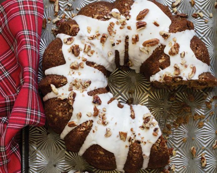 Spiced Coconut Oil Cake with Bourbon Glaze