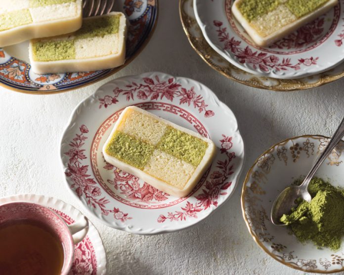 Matcha Battenburg Cake