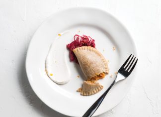 Sweet Potato Turnovers with Sweet Kraut and Vegan Orange Sour Cream Sweet Potato Turnovers