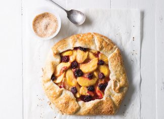 Peach Blackberry Bourbon Crostata