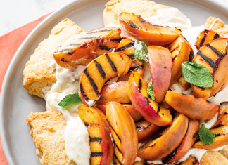 Pull-Apart Scones with Grilled Nectarines pull apart scone