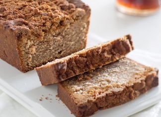 Roasted Pecan Pound Cake with Sorghum Streusel