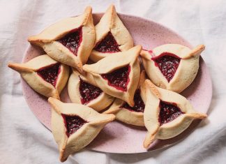 Hamantaschen with Raspberry Rose Filling