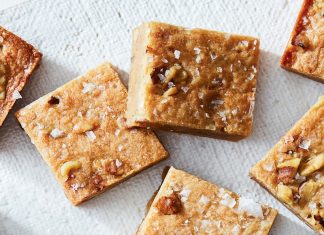 Salty Caramelized White Chocolate Blondies