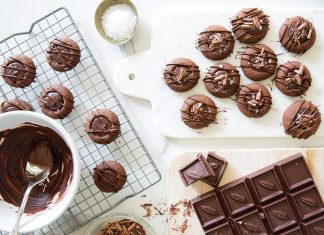 Everything Chocolate Thumbprint Cookies