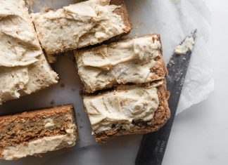 Frosted Cappuccino Cookie Bars
