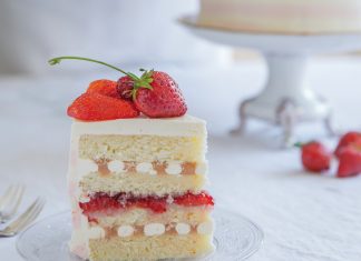 Fraisier Layer Cake