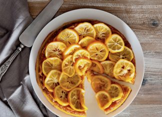 Meyer Lemon Cornmeal Upside-Down Cake