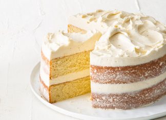 Vanilla Layer Cake with Creamy Vanilla Frosting