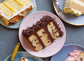 Chocolate Chip Cake with Chocolate American Buttercream