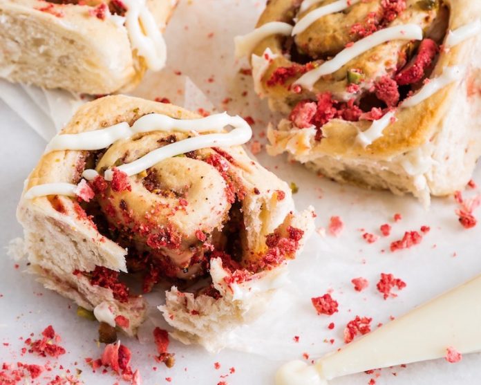Strawberry-Pistachio Sweet Buns