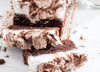 Twice-Baked Meringue Brownie Loaf
