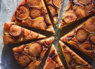 Fig and Vanilla Bean Upside-Down Cornmeal Cake