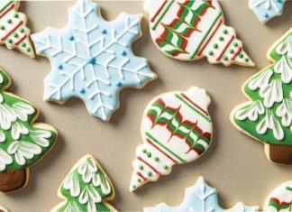 Christmas Sugar Cookies Christmas Sugar Cookies cut in shapes with royal icing