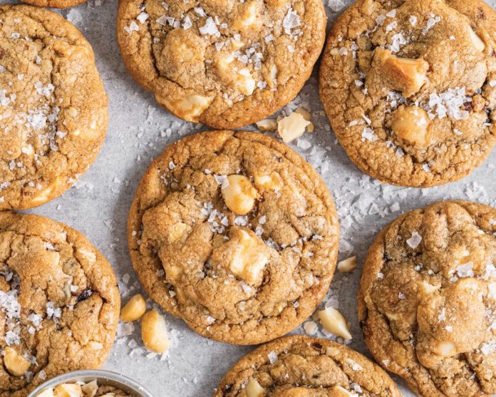 Browned Butter, White Chocolate, and Macadamia Cookies