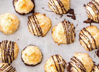 Chocolate-Dipped Macaroons