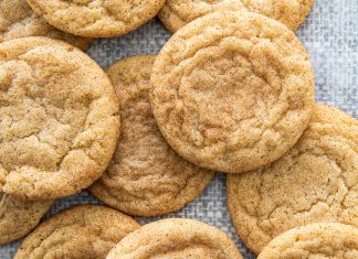 Snickerdoodles Snickerdoodles stacked on parchment