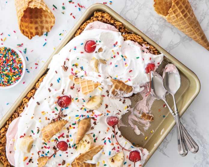 Sheet Pan Banana Split