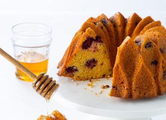 Honey-Blackberry Cornmeal Bundt