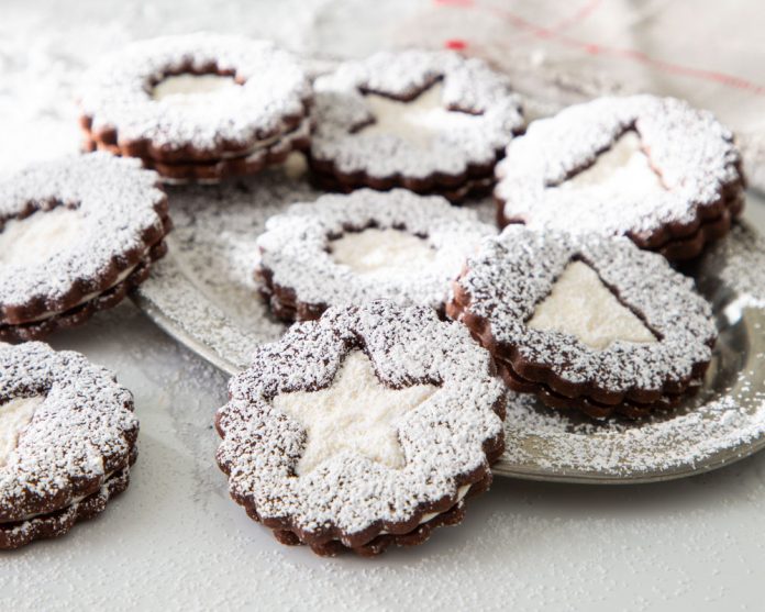 chocolate linzer cookies
