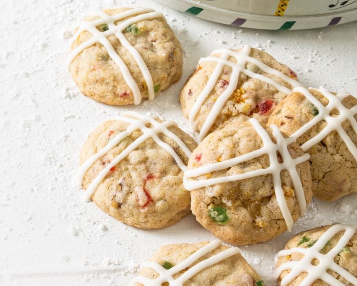 glazed fruit cake cookies