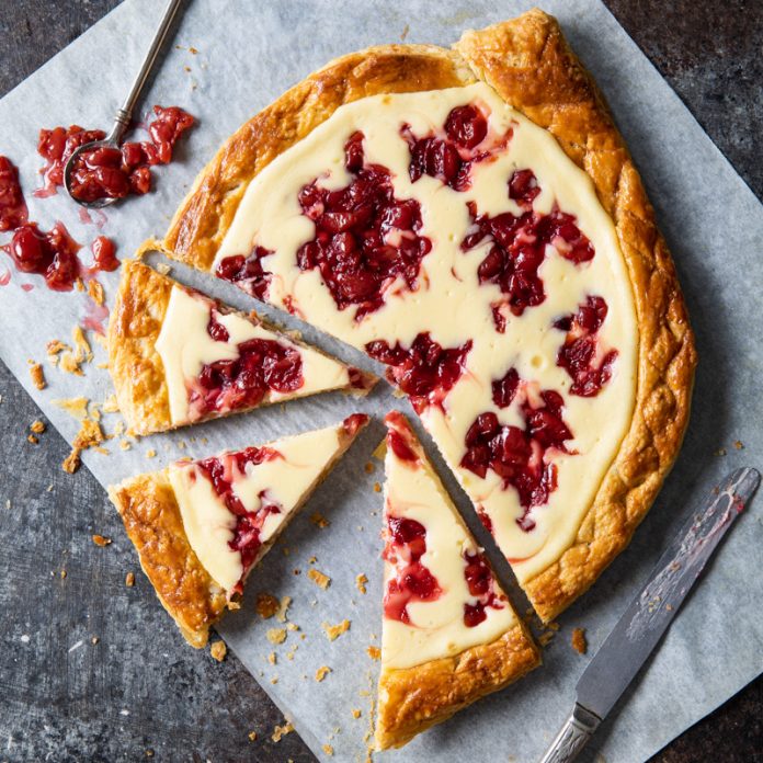 Cherry Cheese Strudel Tart