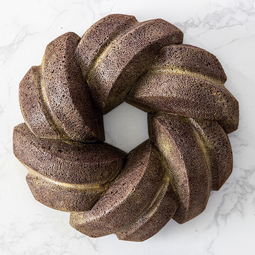 75thNordicware356SWS - Bake from Scratch Brownie Bundt overhead shot
