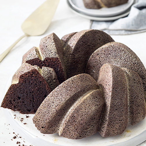 75thNordicware367SWS - Bake from Scratch Brownie Bundt sliced