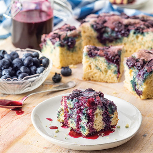 Blueberry Cake with Blueberry Sauce Featured In Bake From Scratch May June 2022 - Bake from Scratch Blueberry Cake with Blueberry Sauce Featured In Bake From Scratch May June 2022
