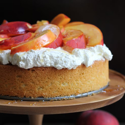 Cake-sq - Bake from Scratch Olive Oil Cake with peaches