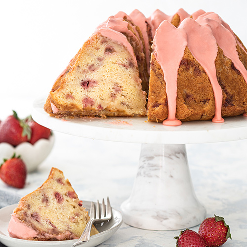 SpringBundt2021 - Bake from Scratch Roasted Strawberry Mascarpone Bundt Cake