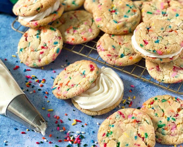 wedding cake sandwich cookies