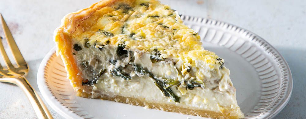 Spinach and Artichoke Quiche