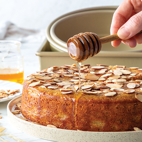 almond cake with honey drizzle - Bake from Scratch