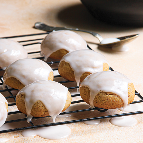 honey cookies with white icing - Bake from Scratch